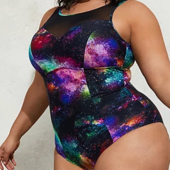 torrid Other - Torrid Galaxy Mesh One Piece Bathing Swim Suit 3X